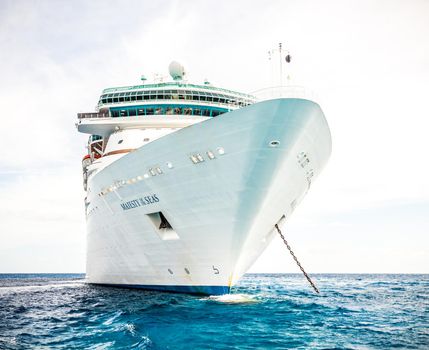 NASSAU, BAHAMAS - SEPTEMBER, 06, 2014: Royal Caribbean's ship, , sails in the Port of the Bahamas on September 06, 2014