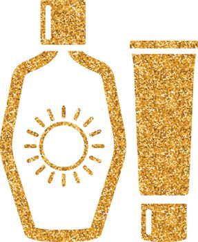 Gold Glitter Icon - Tanning lotions
