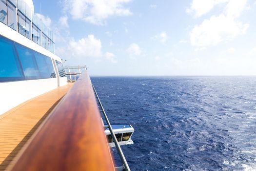Cruise ship empty open deck