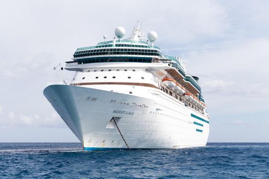 NASSAU, BAHAMAS - SEPTEMBER, 06, 2014: Royal Caribbean's ship, , sails in the Port of the Bahamas on September 06, 2014