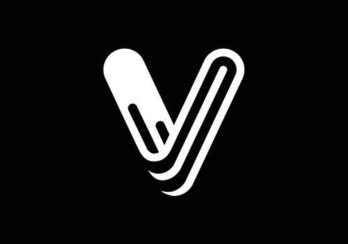 White capital letter V. Graphic alphabet symbol for logo, Poster, Invitation. vector illustration