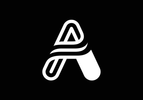 White capital letter A. Graphic alphabet symbol for logo, Poster, Invitation. vector illustration