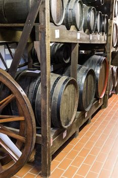 balsamic vinegar wooden barrels storing and aging
