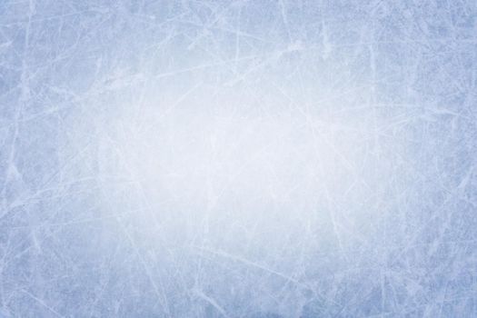Ice rink surface texture background with many scratches