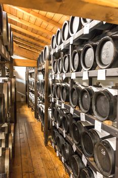 balsamic vinegar wooden barrels storing and aging