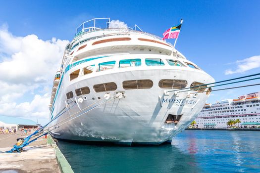 Royal Caribbean's ship, Majesty of the Seas in the Port of the Bahamas