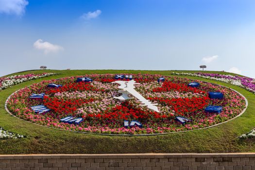 DUBAI, UAE - JANUARY 20: Miracle Garden in Dubai, on January 20, 2014, Dubai, UAE. Beautiful Miracle Garden with 45 million flowers