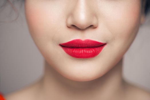 Make up concept. Beautiful Perfect Lips.