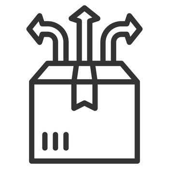 Distribution icon design outline style
