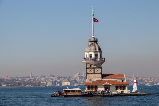 Maidens Tower located in Istanbul