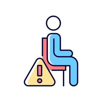Remain seated RGB color manual label icon