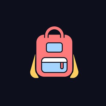 Schoolbag RGB color icon for dark theme