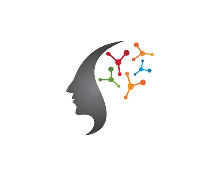 Head technology logo vector template