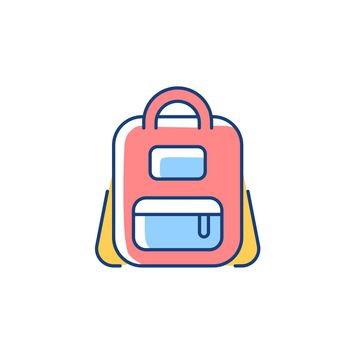 Schoolbag RGB color icon