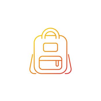 Schoolbag gradient linear vector icon