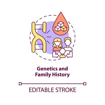 Genetics and family history concept icon