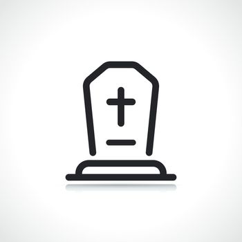 tombstone thin line icon isolated