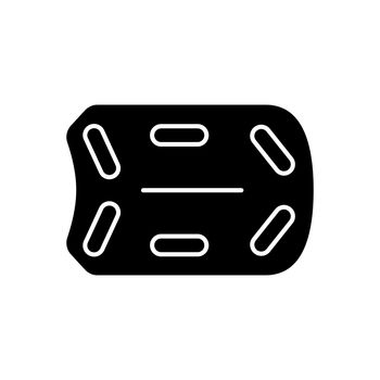 Rescue board black glyph icon