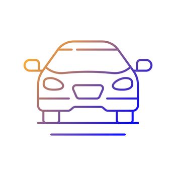 Sedan car gradient linear vector icon