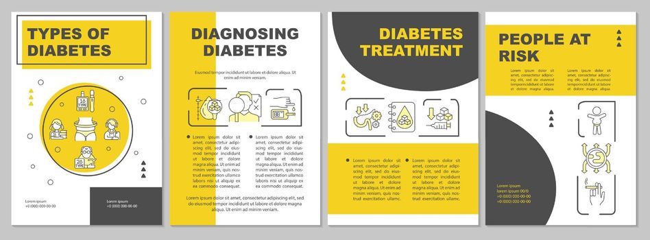 Types of diabetes brochure template