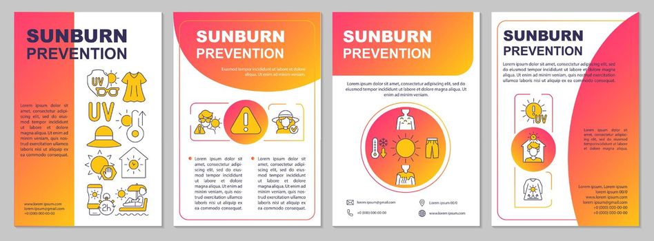 Sunburn prevention brochure template