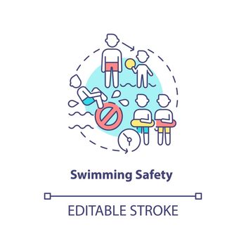 Swimming safety concept icon