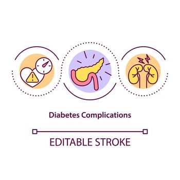 Diabetes complications concept icon