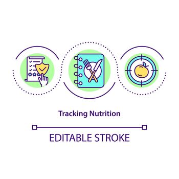Tracking nutrition concept icon