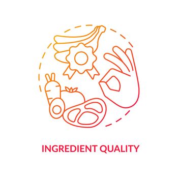 Ingredient quality concept icon
