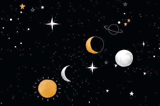 Galaxy background desktop wallpaper, space vector