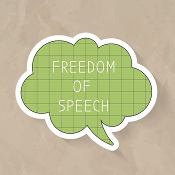 Freedom of speech template vector, editable speech bubble