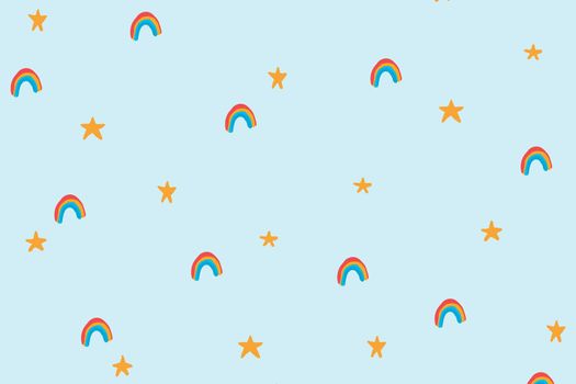 Rainbow background desktop wallpaper, cute vector