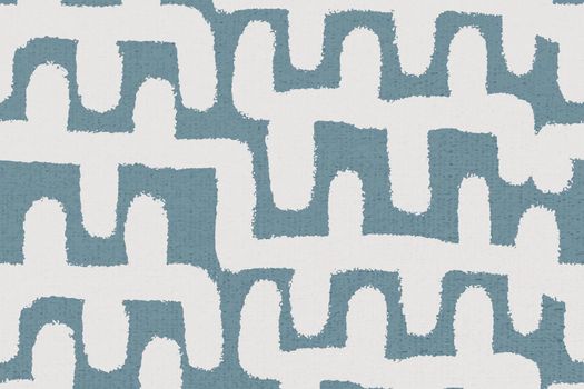 Abstract pattern, textile vintage background vector in blue