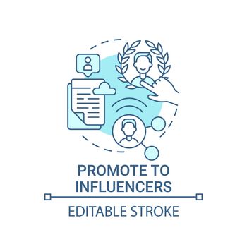 Promote to influencers concept icon