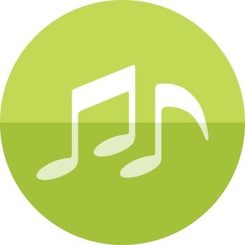 Circle icon - Music notes