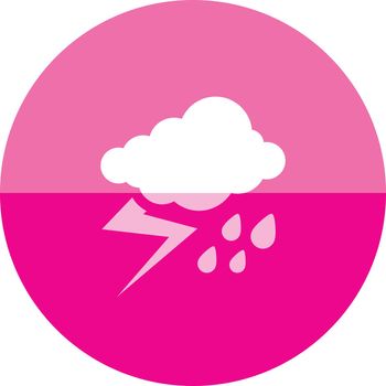 Circle icon - Weather overcast storm