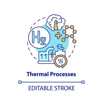 Thermal processes concept icon