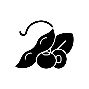 Soybean black glyph icon