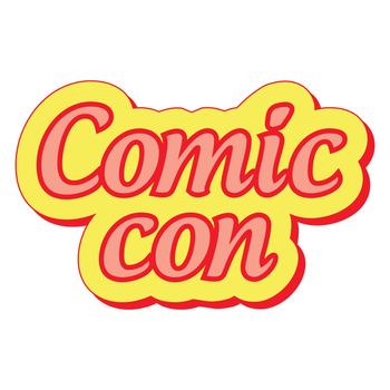 Comic Con international annual festival, vector sticker label Comic Con