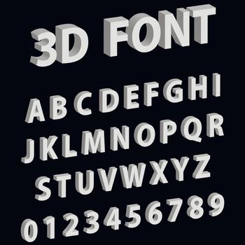 3D font