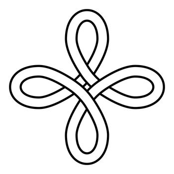 Celtic Heraldic Knot Bowen Symbol vector Bowen Cross true Lovers Knot