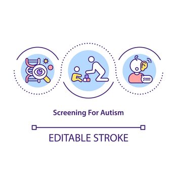 Screening for autism concept icon