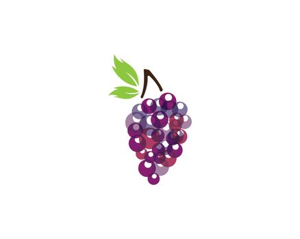 Grape with leaf icon