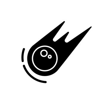 Comet black glyph icon
