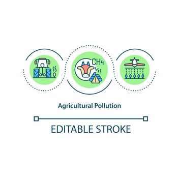 Agricultural pollution concept icon
