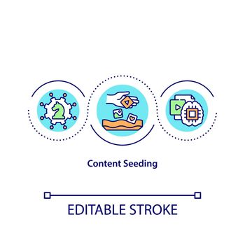 Content seeding concept icon
