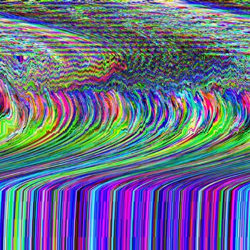 Glitch TV psychedelic Noise background Old screen error Digital pixel noise abstract design. Photo glitch. Television signal fail. Technical problem grunge wallpaper