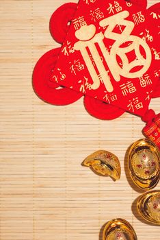 Lunar new year festival decorations. Celebrating Tet Holiday.