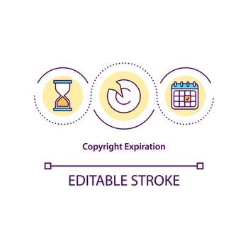 Copyright expiration concept icon