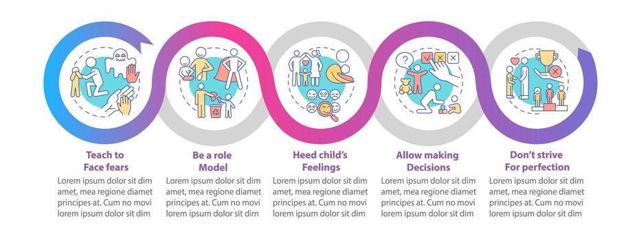 Parenting tips vector infographic template